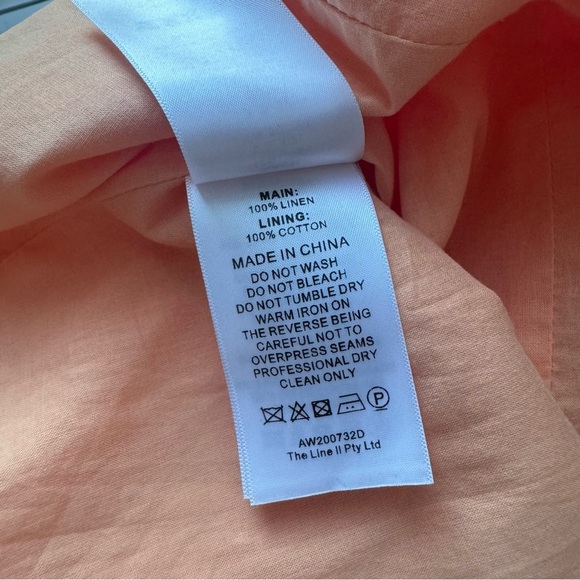 Acier Orange Linen Halter Mini Dress - Picture 4 of 5